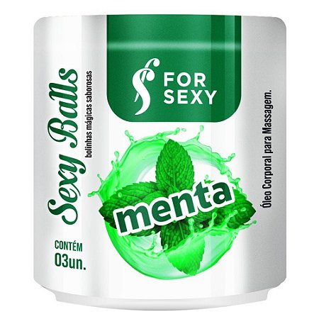 SEXY BALLS BEIJÁVEIS MENTA COM 3 UNIDADES FOR SEXY