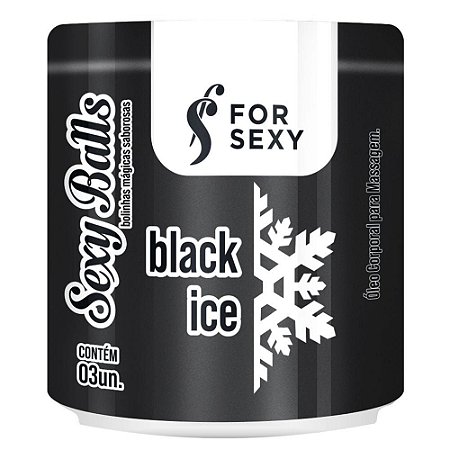 SEXY BALLS BEIJÁVEIS BLACK ICE COM 3 UNIDADES FOR SEXY