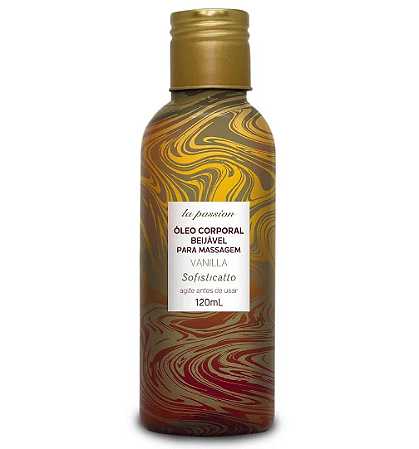 ÓLEO CORPORAL BEIJÁVEL PARA MASSAGEM 120ML LINHA PASSION SOFISTICATTO