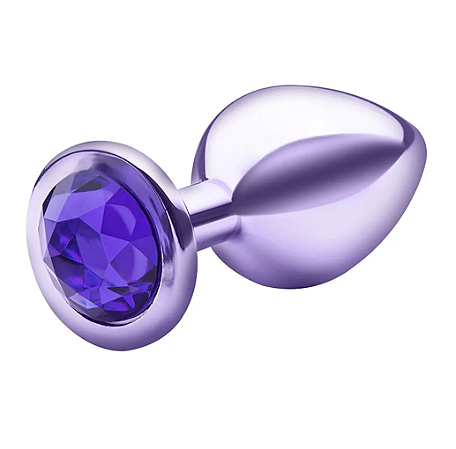Plug Anal P Metalizado com Pedra Linha Lite Plug Sexy Fantasy