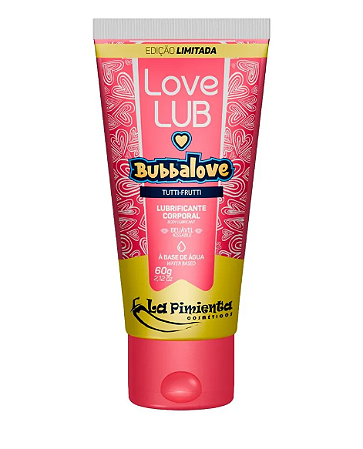 Love Lub Bubbalove Lubrificante Corporal Beijável 60g La Pimienta tutti-frutti