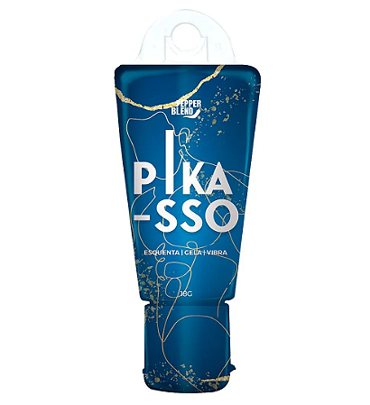 Pikasso Gel Comestível Esquenta, Gela e Vibra 18g Pepper Blend