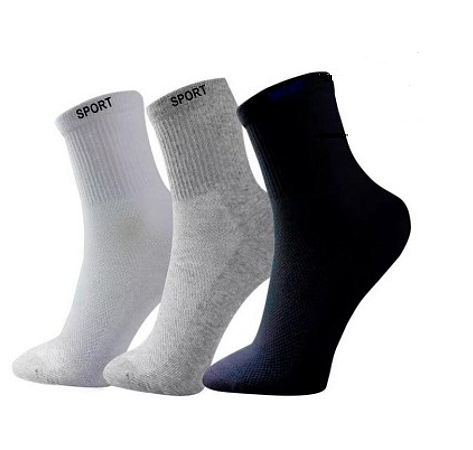 kit meias cano longo com 3 pares variaveis