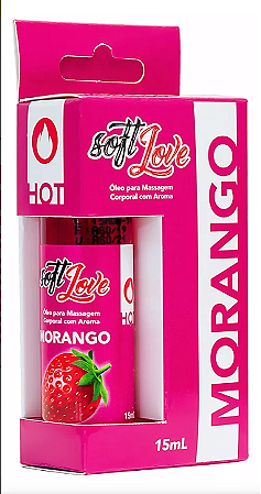 GEL HOT COMESTÍVEL MORANGO  15ML SOFT LOVE