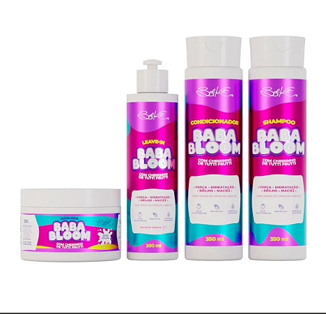 Kit Bababloom Shampoo Condicionador Máscara e Leave-In