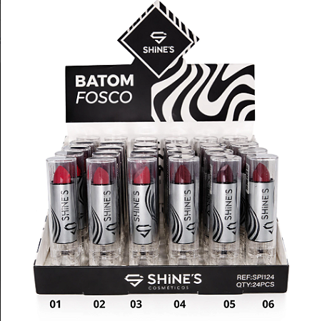 Batom Fosco Shine's 6 Cores Matte