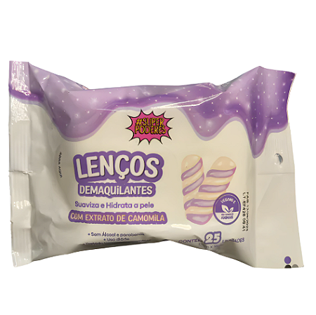 Lenços Demaquilantes Camomila 25 Unidades