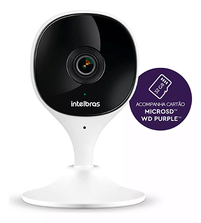 Camera Segurança Intelbras Full Hd Wifi Ip Cartão Sd 32 Gb Cor Branco
