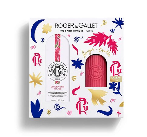 Coffret Gingembre Rouge 100 ml + Vela Perfumada 75 g.