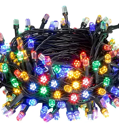 Pisca Pisca LED 100 Leds Fio Verde Luz Colorido Arvore Natal
