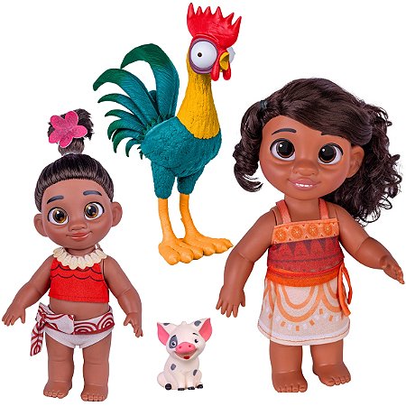 Boneca Moana Baby  Simea Porco Puá Pequeno Galo Hei Hei