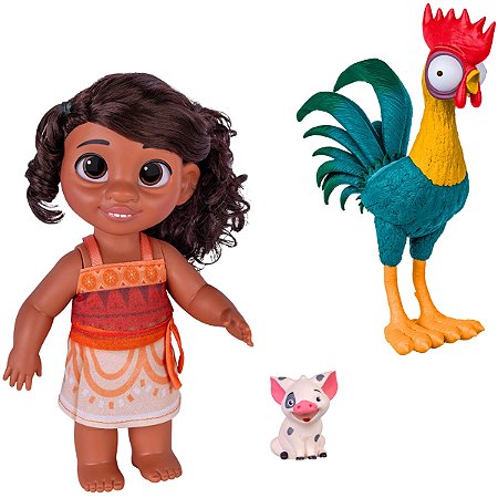 Boneca  Simea Porquinho Puá + Galo Hei Hei Disney Original