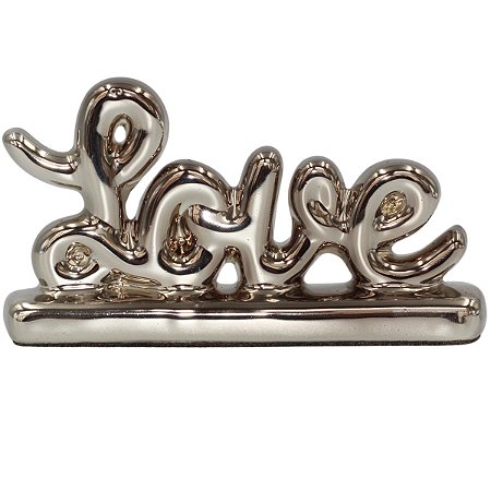 Enfeite Decorativo Ceramica Love  Decoração Casa Luxo