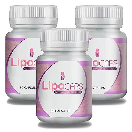 LipoCaps 30 Cáps - 3 potes LipoCaps