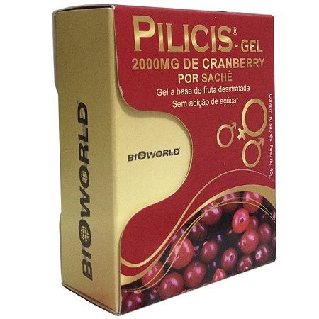 Pilicis Gel Cx 10 Sachês - Cramberry em Gel
