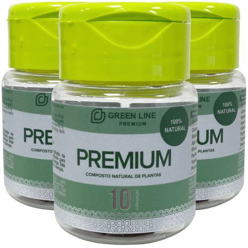 Green Line Premium 10 cáps - Kit 3 potes