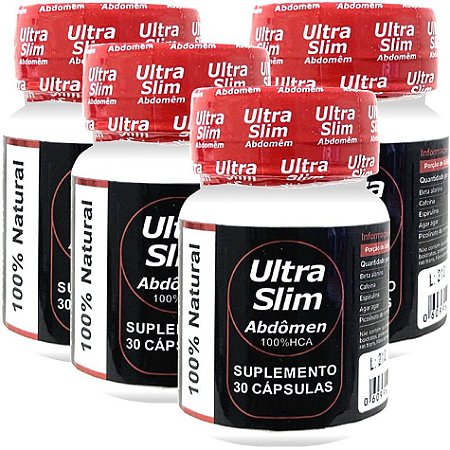 Ultra Slim Abdômen 30 cáps - Kit 4 unidades