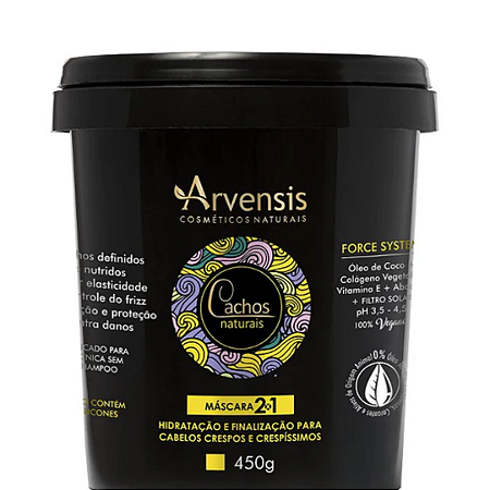 Máscara Cachos Naturais 2x1 Cabelos Crespos e Crespíssimos 450g
