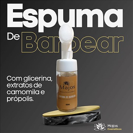 Espuma de barbear com aplicador