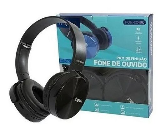 Oferta Fone Ouvido FON-2245D Preto Led Inova Alta Fidelidade 5.0 Bluetooth  no Shoptime