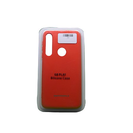 Capa p/ celular Case Moto G8 Play Silicone Vermelho - MT SERVICE
