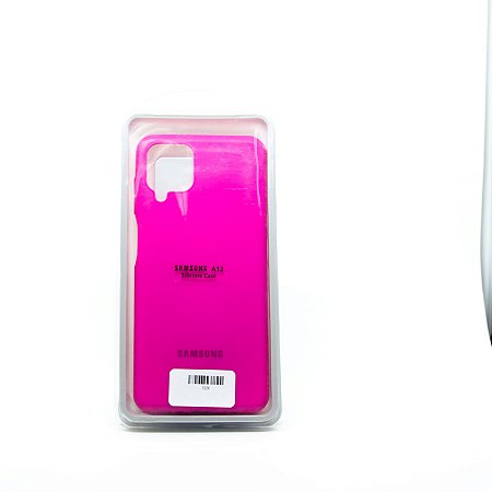 Capa Capinha Case Smartphone Samsung A12 Silicone Pink - MT SERVICE