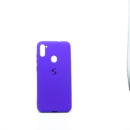 Capa Capinha Case Smartphone Samsung A11 Silicone Azul - MT SERVICE