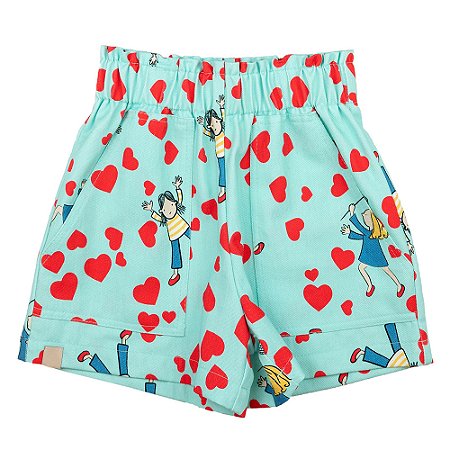 Short Meninas Corações