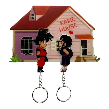 Porta Chaves Kame House Goku Chi Chi Acrílico