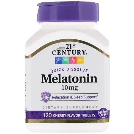 21st Century - MELATONINA 10MG - 120 NOITES DE SONO!