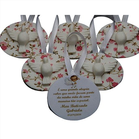Lembrancinha de Batizado Pingente personalizado.