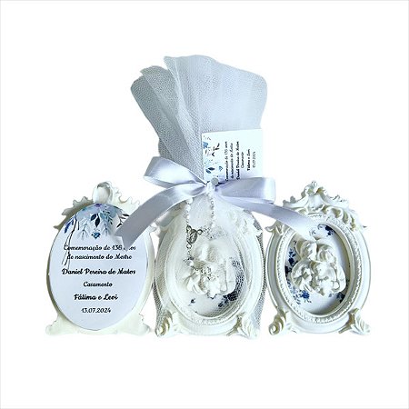 Lembrancinha de casamento mini quadro Sagrada Família.