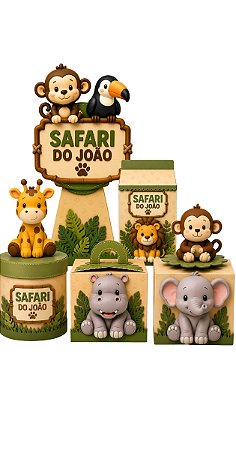 Festa infantil tema safari 3D