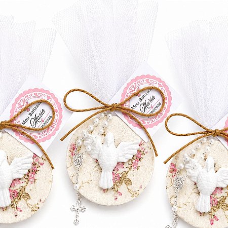 Lembrancinha De Batizado Com Terço