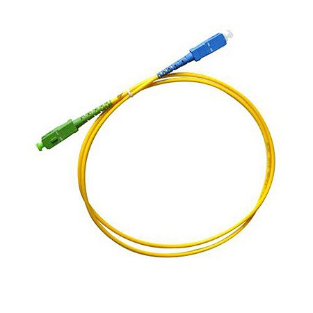 CORDÃO OPTICO - PACHT CORD SC/APC + SC/UPC - Cabo de Fibra Ótica c/ Conector