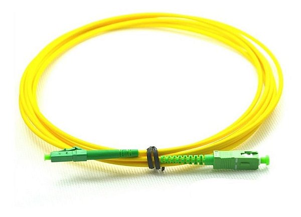 CORDÃO OPTICO - PACHT CORD SC/APC-LC/APC - Cabo de Fibra Ótica c/ Conector