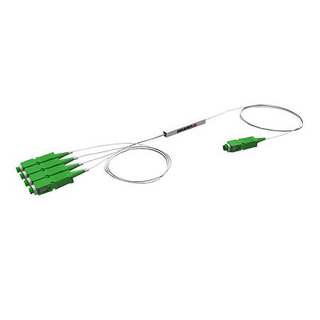 SPLITTER CONECTORIZADO SC/APC 1X4 - VERDE