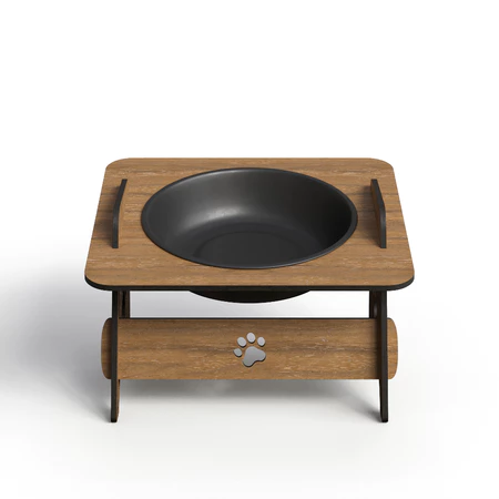 Comedouro Bebedouro Gato e Cachorro Elevado Pet Mdf