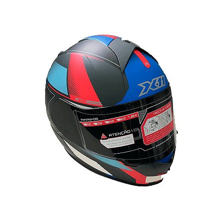 Capacete Pro Flagger Vermelho Fosco com viseira extra Nº60