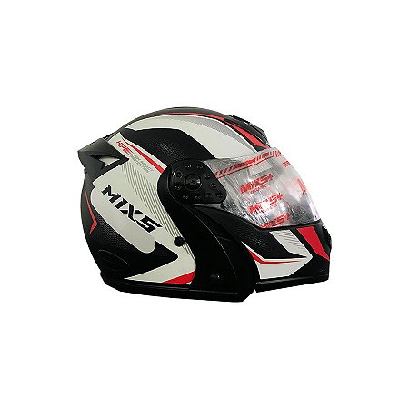 Capacete Preto e Branco Fosco Mixs Nº62 Gladiador
