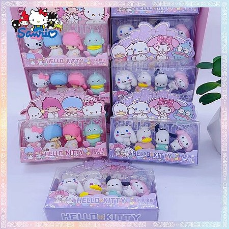 Kit Borracha Com 4 Personagens Sanrio Hello Kitty