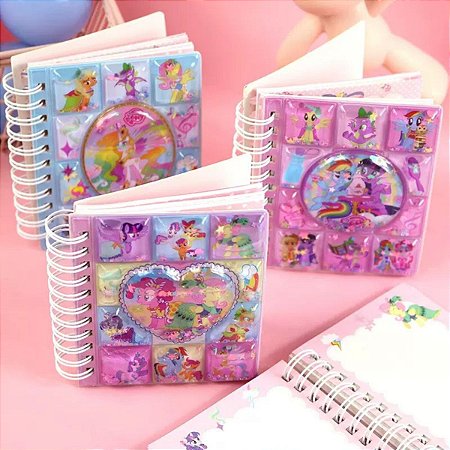 Caderneta Interativa My Little Pony com Adesivos e Pingente