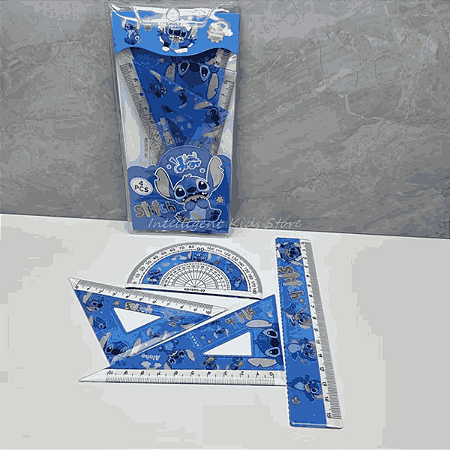 Kit Régua e Esquadro Stitch