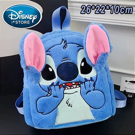Mini Mochila de Costas Pelúcia - Stitch