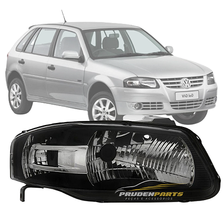 FAROL MASCARA NEGRA GOL POWER G4 2005 A 2014 LADO DIREITO