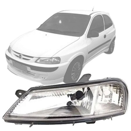 FAROL CROMADO CELTA 2000 A 2006  LADO ESQUERDO