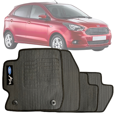 JOGO DE TAPETE BORRACHA FORD KA HATCH LAVÁVEL IMPERMEAVEL