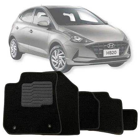 JOGO DE TAPETE CARPETE SOFT NOVO HYUNDAI HB20 2020 EM DIANTE