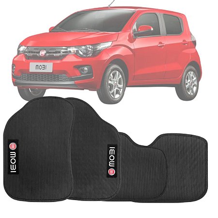 JOGO DE TAPETE BORRACHA PVC FIAT MOBI LAVÁVEL E IMPERMEAVEL