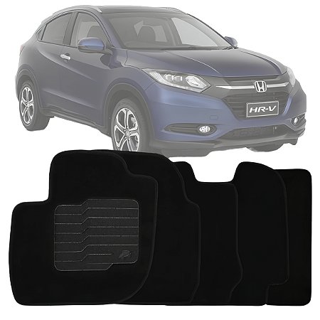 JOGO DE TAPETE CARPETE SOFT HONDA HRV 2015 A 2022 LUXO